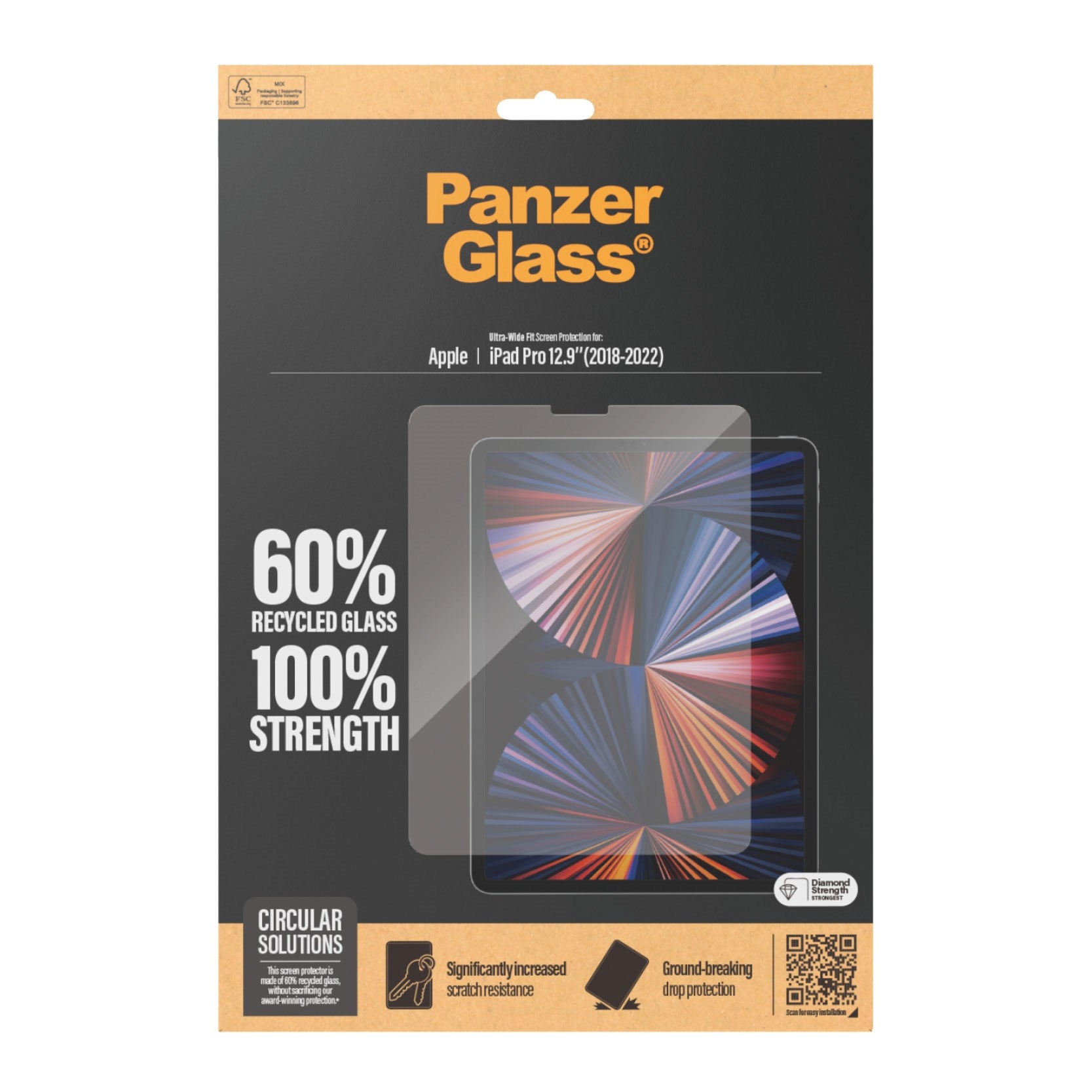 PanzerGlass® Displayschutz iPad Pro 12.9'' (2018, 2020, 2021, 2022) | Ultra-Wide Fit